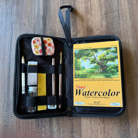 🇨🇦 Plein Air Kit for Watercolours In Pocket Zipped Case
