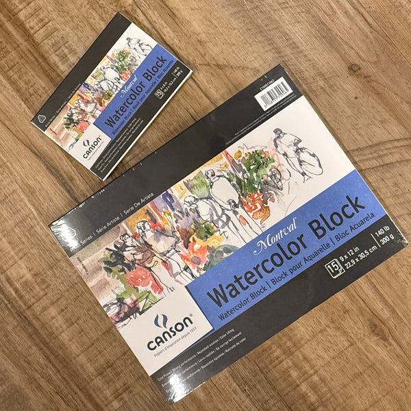 Prism 100% Cotton Watercolour Block, 5.5" x 8.5", 140lb (300 gsm)