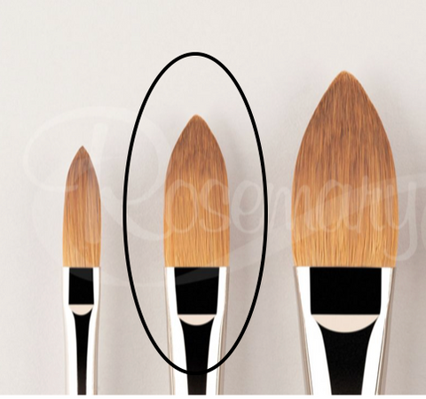 Rosemary Red Dot Long Pointed Filbert 1/2" - SH