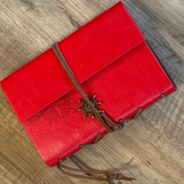 🇨🇦 Kraft Paper and Red Leatherette Sketch Binder - 4x6"