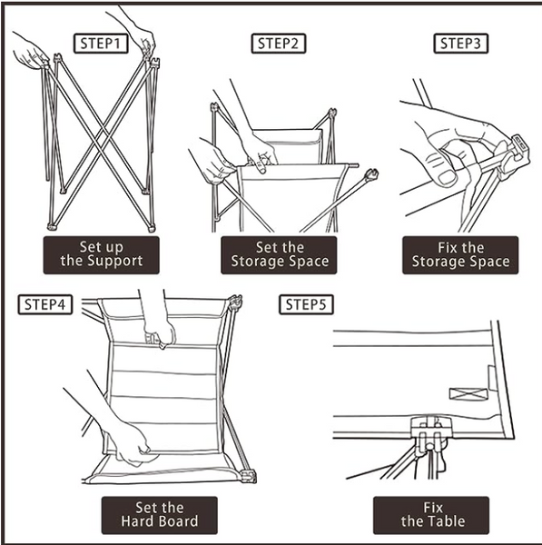 Professional Art 24" Plein Air Joinable Table with Storage