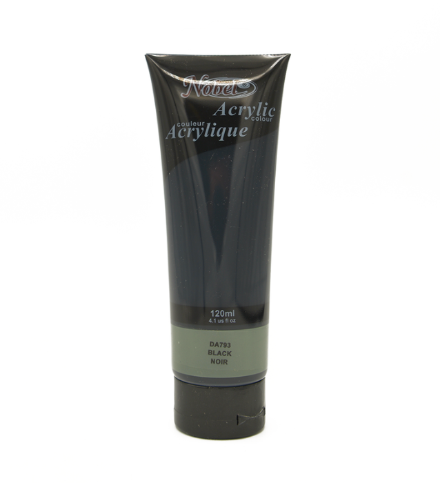 Nobel Artist Grade Acrylics - Black - 200 ML 🇨🇦