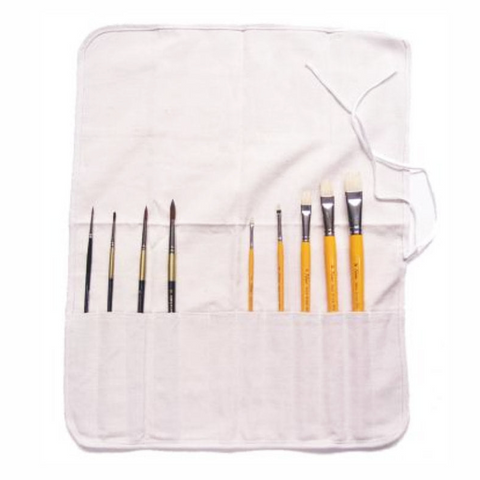 🇨🇦 Nobel Canvas Roll-up Brush Case for Short or Long Brushes