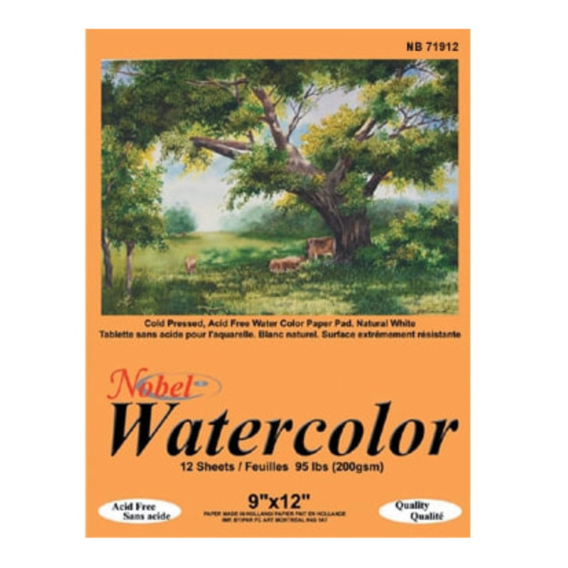 🇨🇦 Nobel Watercolour Paper Pad - Holland -12 Sheets, 95 lbs