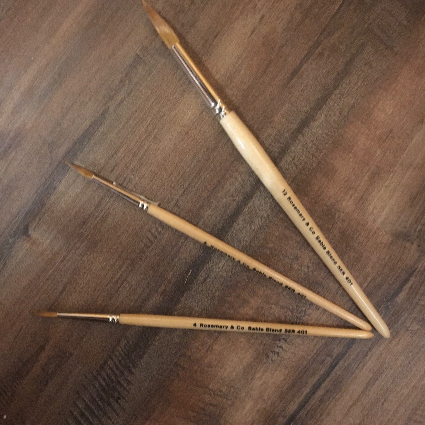 Rosemary & Co Brushes - Series 401 Red Sable Mixture Pointed Round
