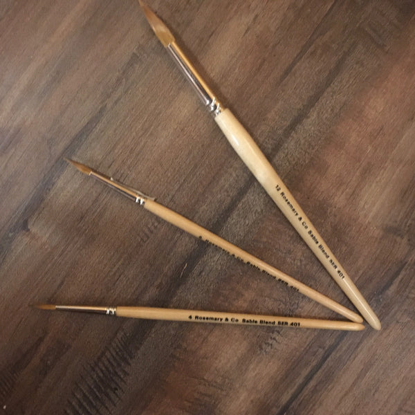 Rosemary & Co Brushes - Series 401 Red Sable Mixture Pointed Round
