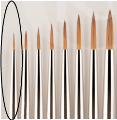 Rosemary & Co Brushes - Red Dot Red  Pointed Round