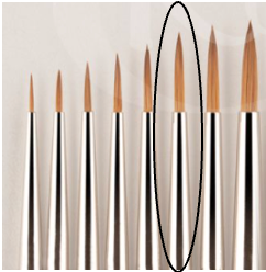 Rosemary & Co Brushes - Red Dot Red  Pointed Round